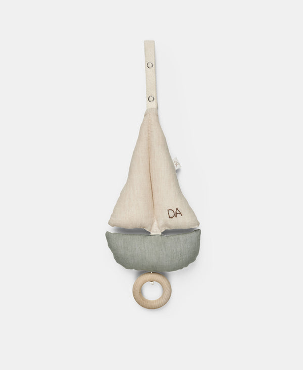 Pondus Segelboot Mobile, blau/off-white